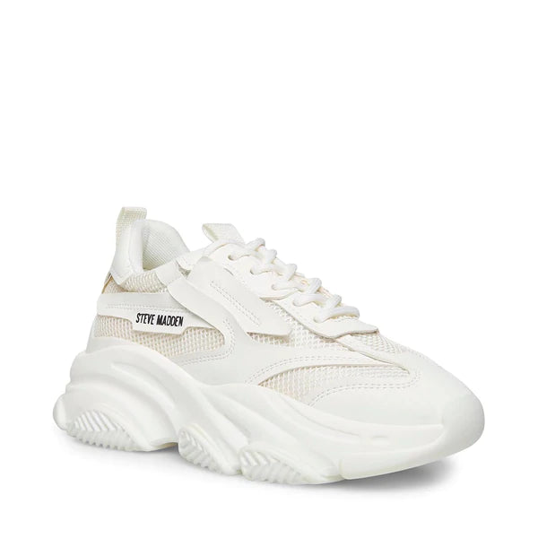 POSSESSION White Sneakers by Steve Madden - Front Side View - view 2