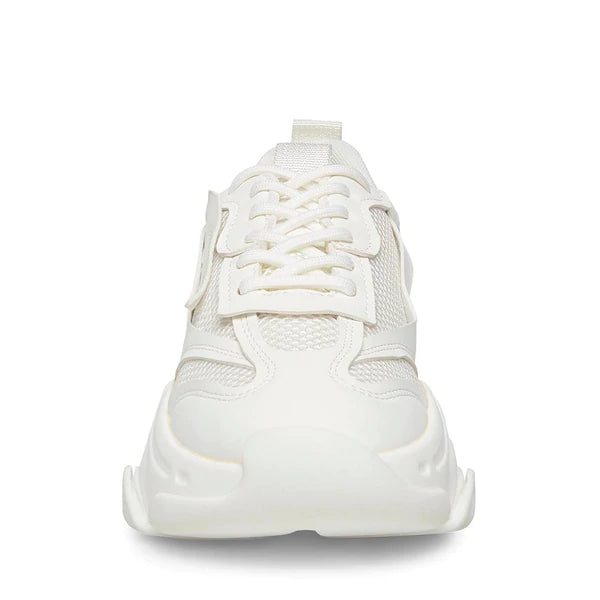 POSSESSION White Sneakers by Steve Madden - Front View - view 3