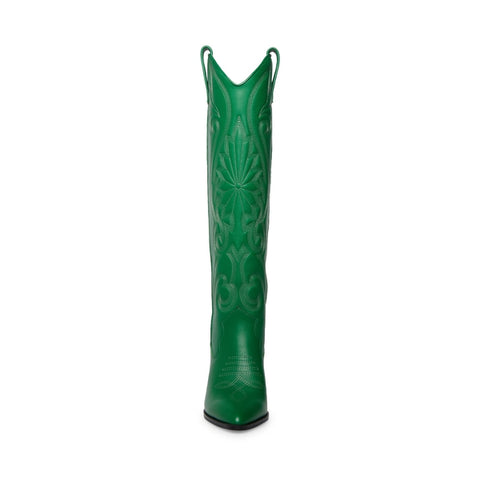 Green leather boots on sale womens