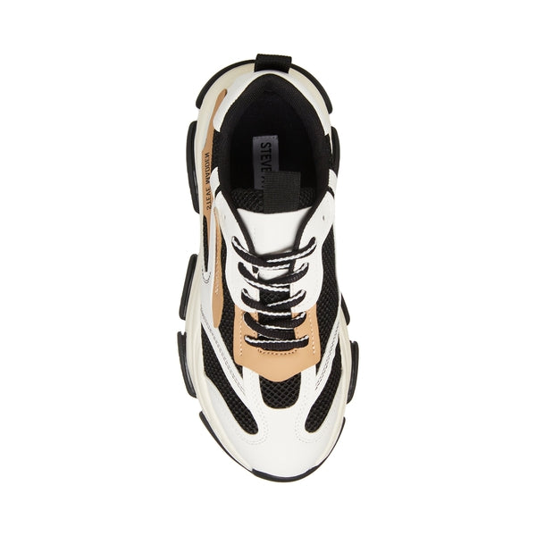POSSESSION Black Tan Sneakers by Steve Madden - top view