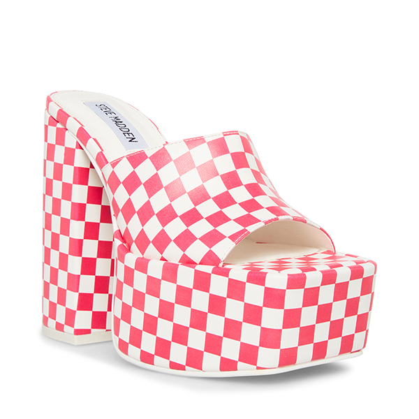 Steve Madden TRIXIE Pink White Women's Heels Front Side - view 2