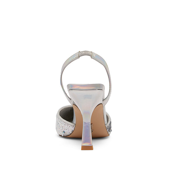 DRESSY-S Silver Heels by Steve Madden - back view