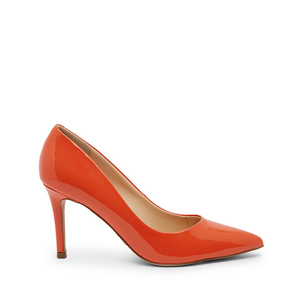 LADYBUG Orange Patent Heels by Steve Madden - side view