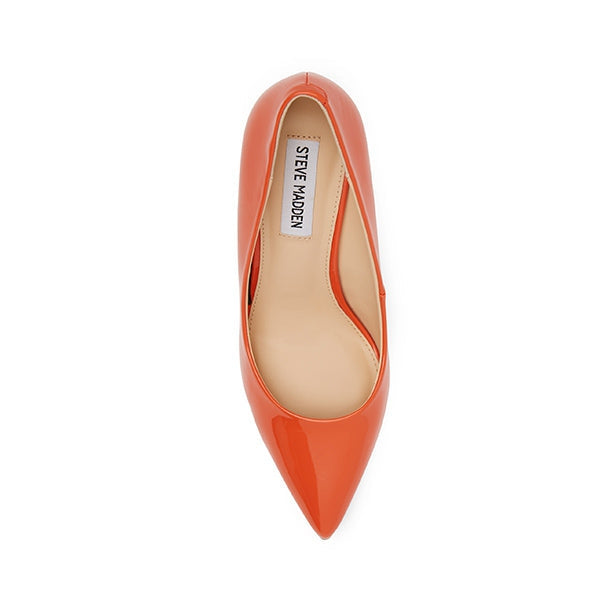 LADYBUG Orange Patent Heels by Steve Madden - top view