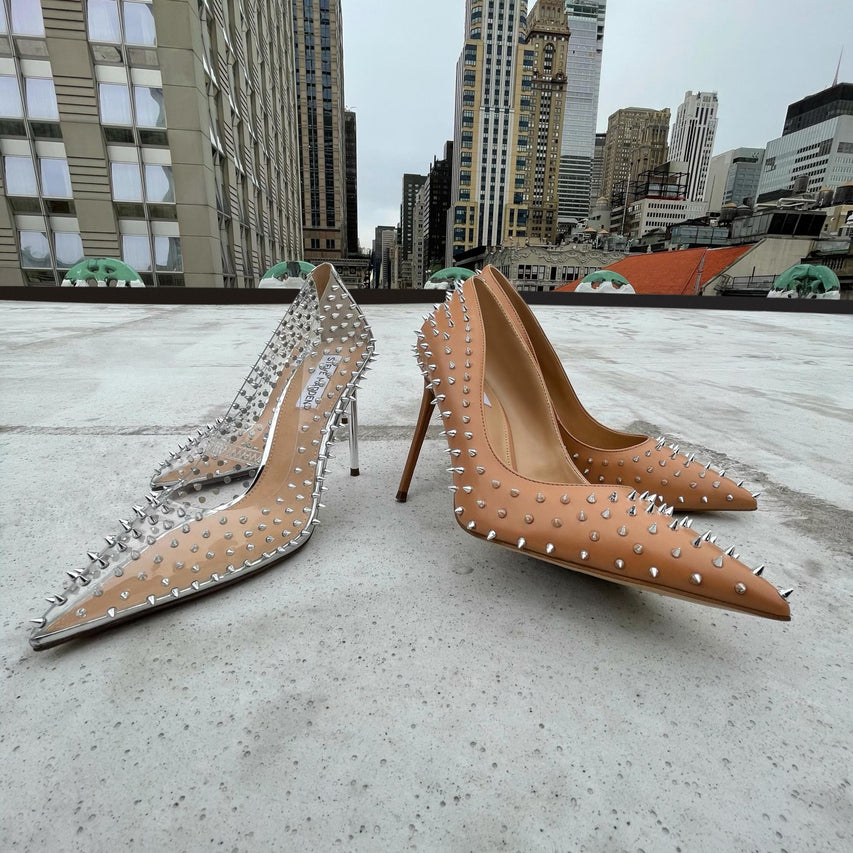 Steve Madden VALA-S Clear Women's Heels on a rooftop - view 6